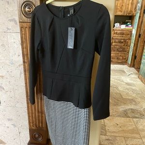 Free w purchase - NWT long sleeve peplum gingham dress